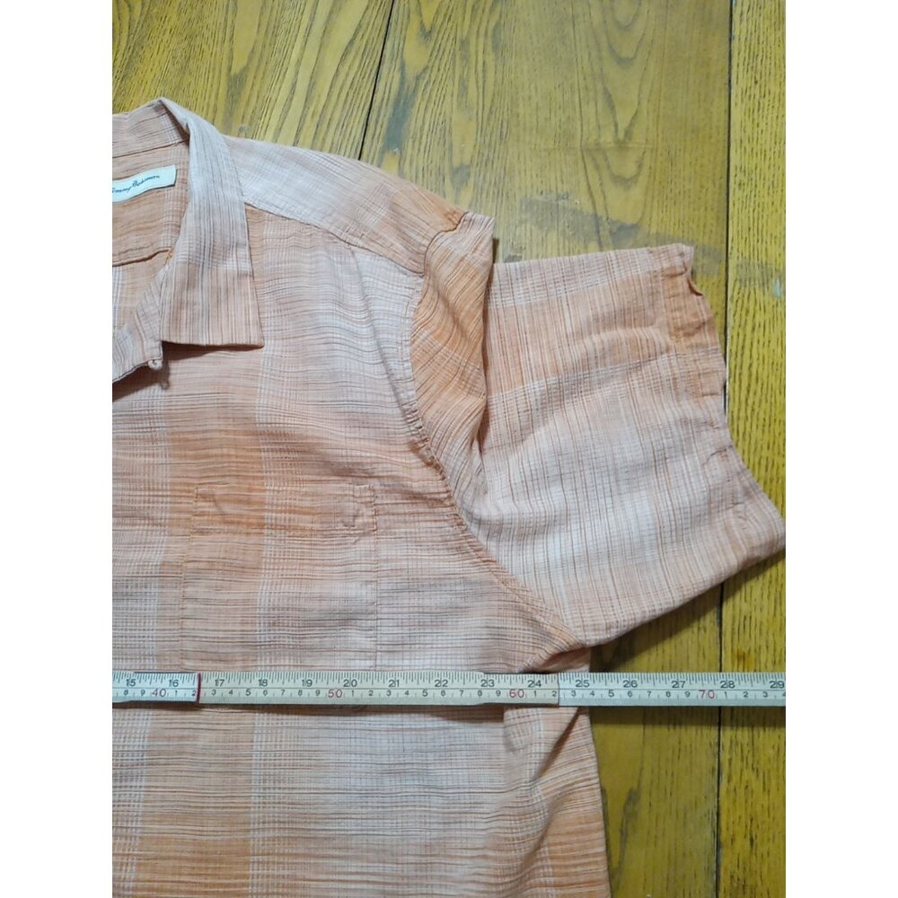 TOMMY BAHAMA Shirt Mens XXXL 3XL Orange Brick Creme Preowned Summer Spring Used - Picture 4 of 7